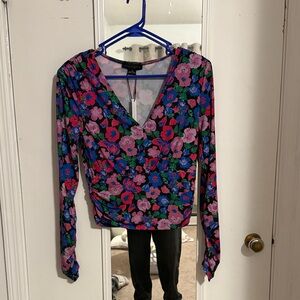 Sanctuary Multicolor Floral Long Sleeve Top